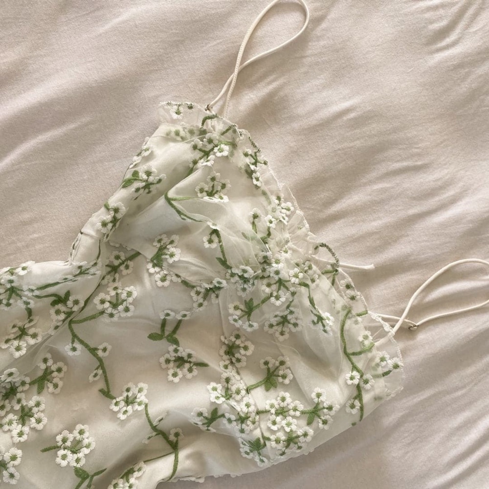 12th Tribe White Floral Mini Dress - Picture 3 of 8